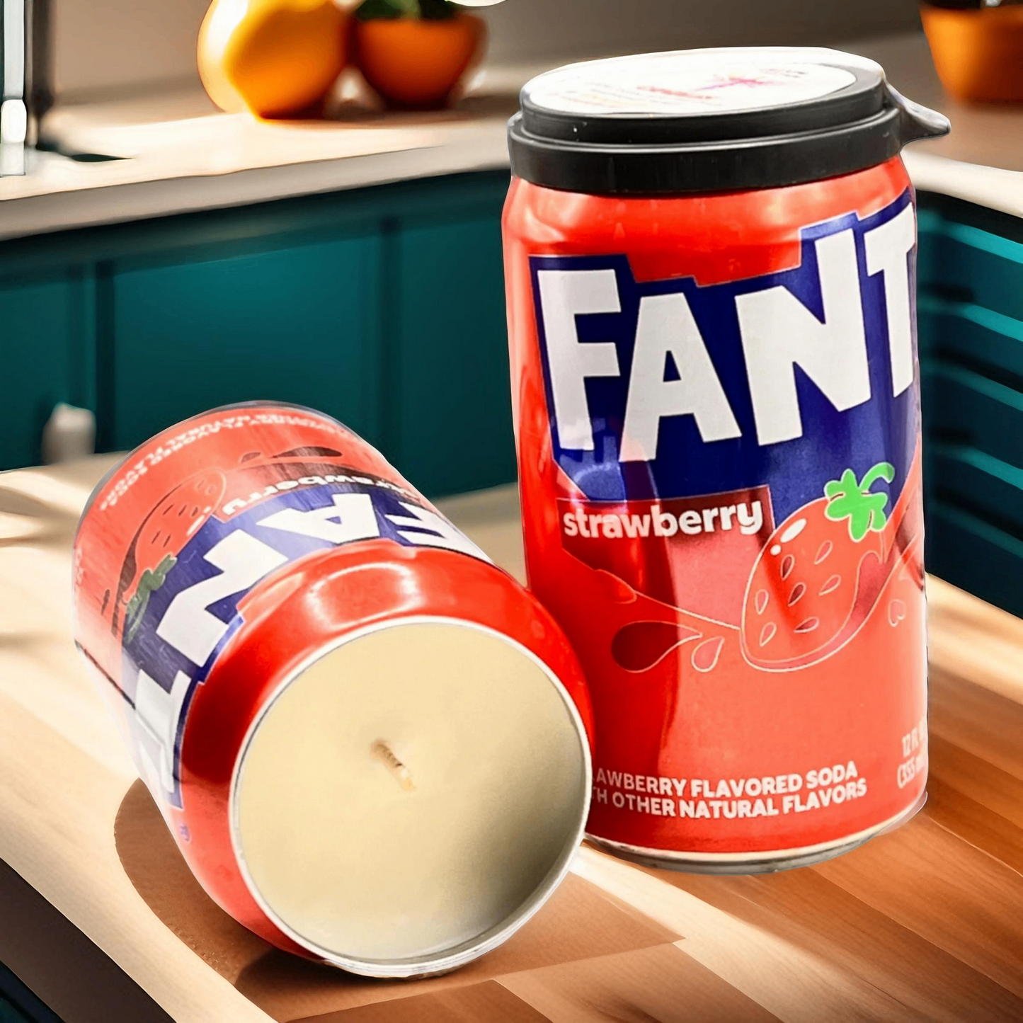 Fanta Strawberry Candle | Hand Poured Soda Can Candle | 12 oz Soda Themed