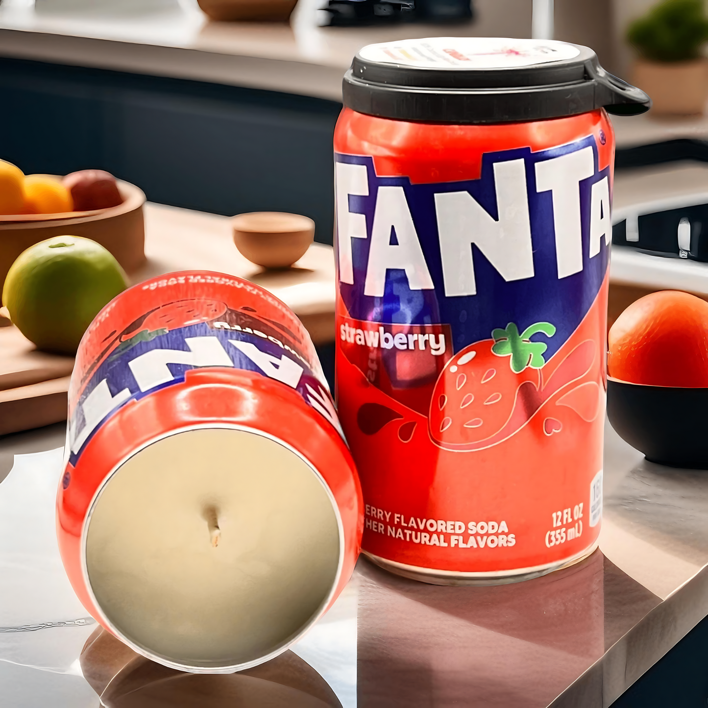 Fanta Strawberry Candle | Hand Poured Soda Can Candle | 12 oz Soda Themed