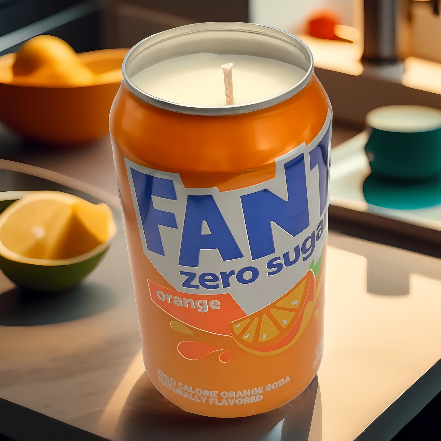 Fanta Orange Zero Sugar Can Candle