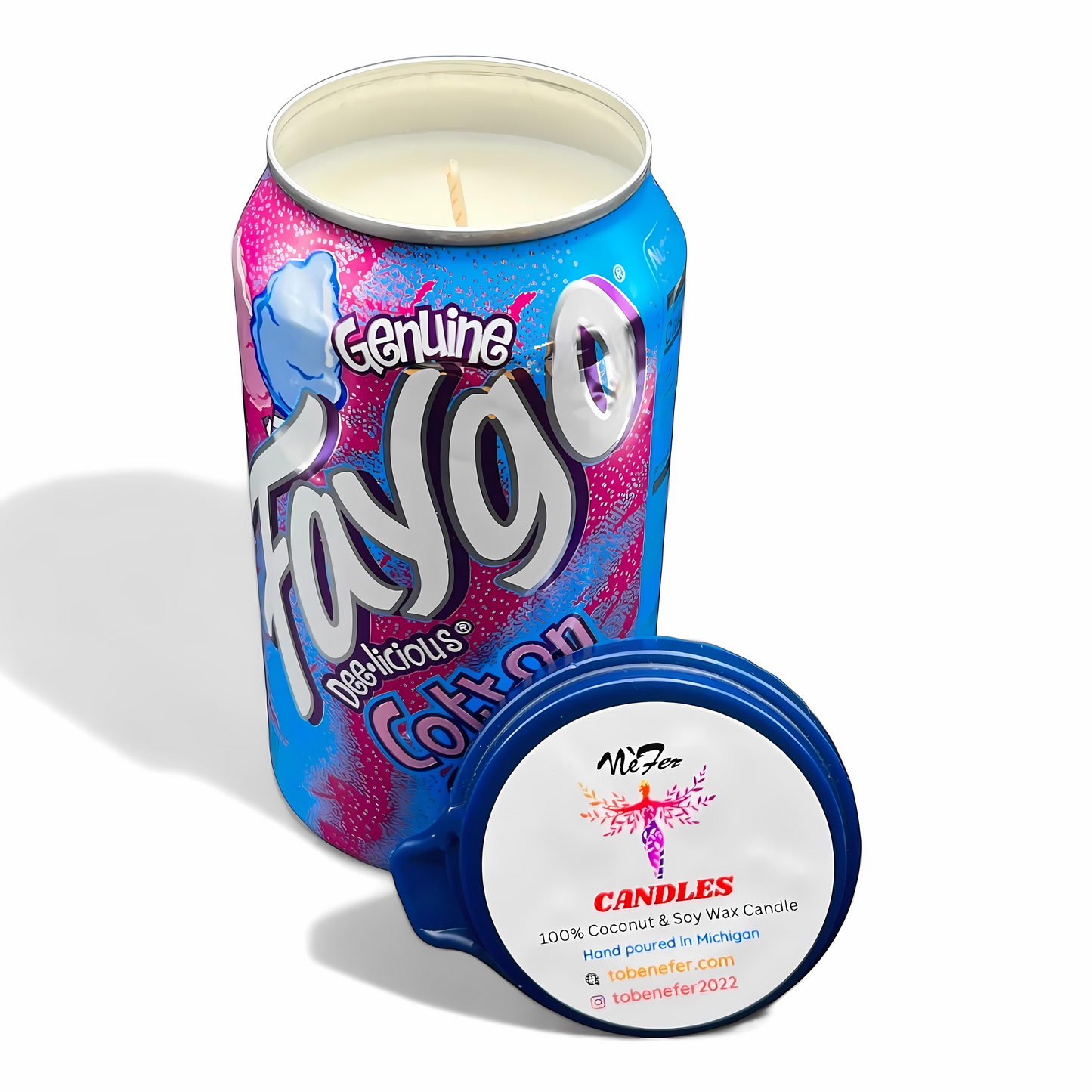 Faygo Cotton Candy Can Candle