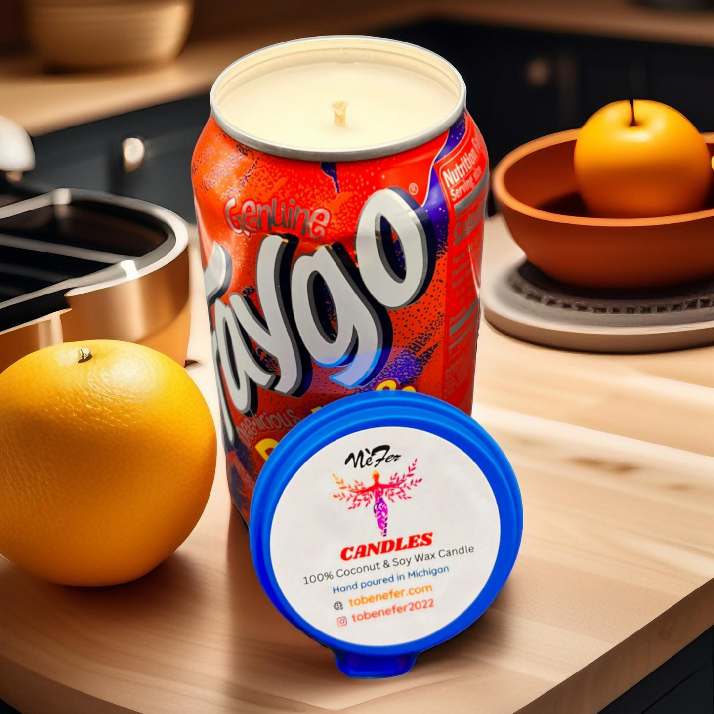 Faygo Rock and Rye Can Candle