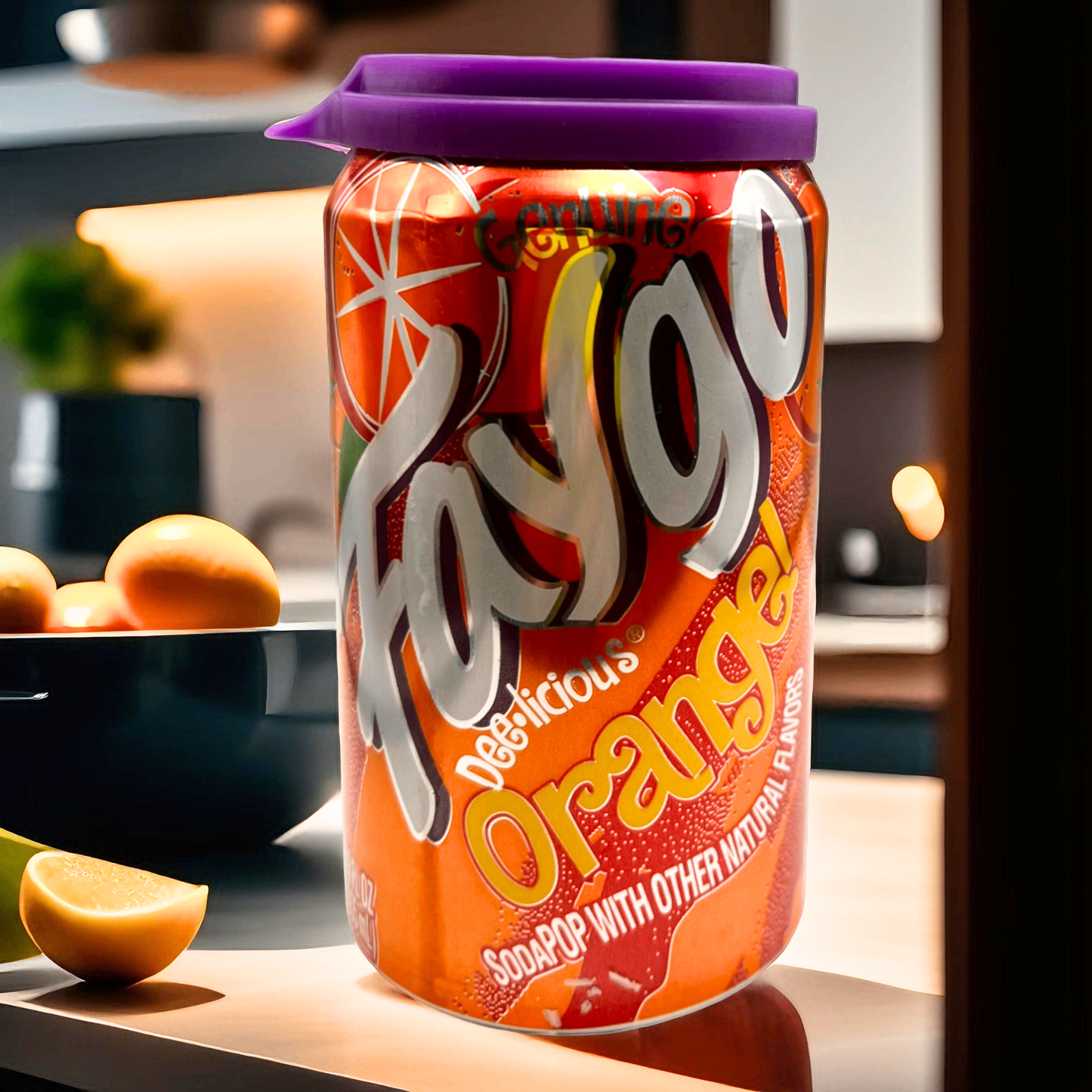 Faygo Orange Can Candle