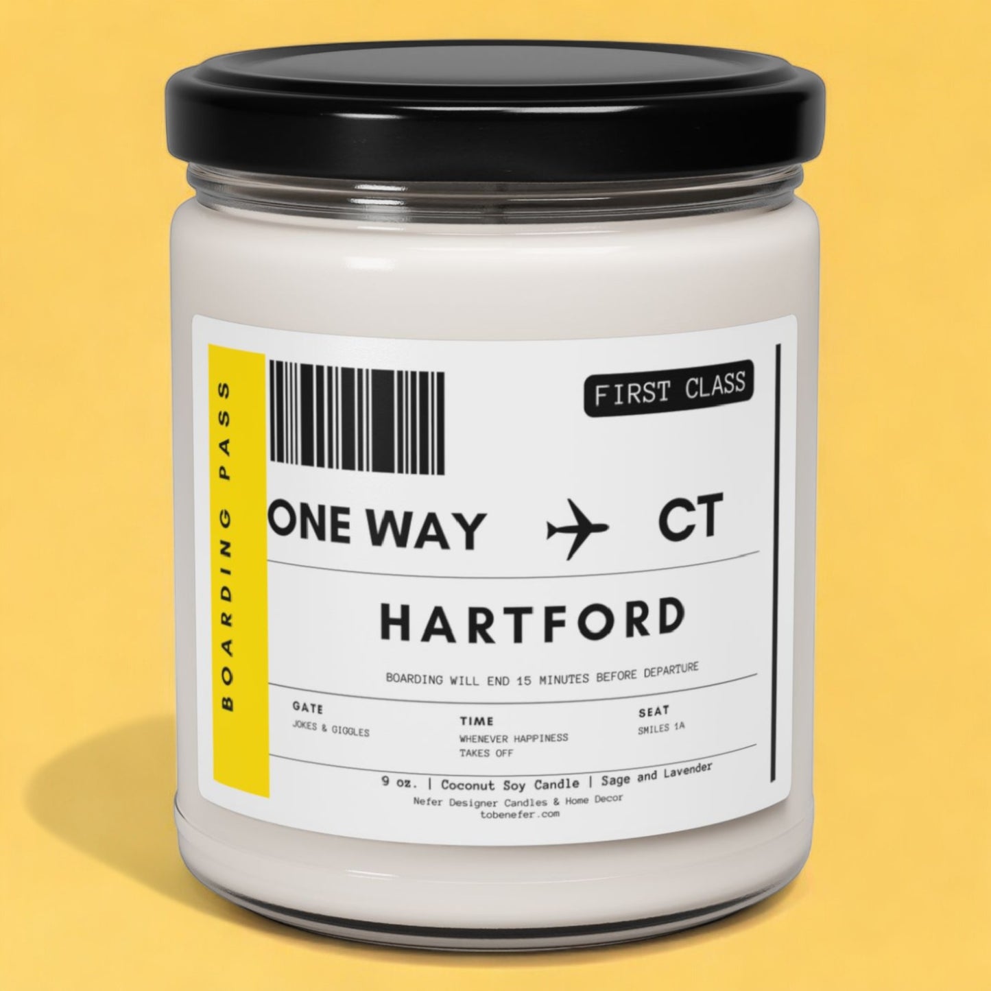 Connecticut Hartford state candle