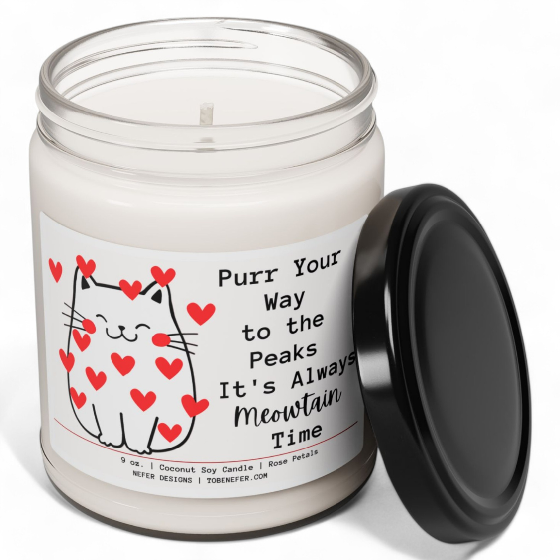 It is Always Meowtain Time Cat Themed Candle 3