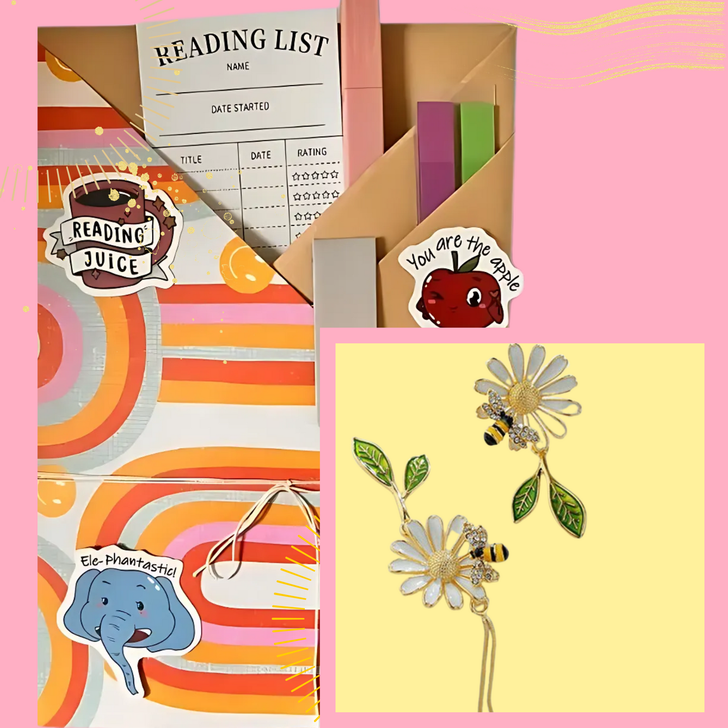 Plot Twist: A Blind Date with a Book & Earrings Gift Set