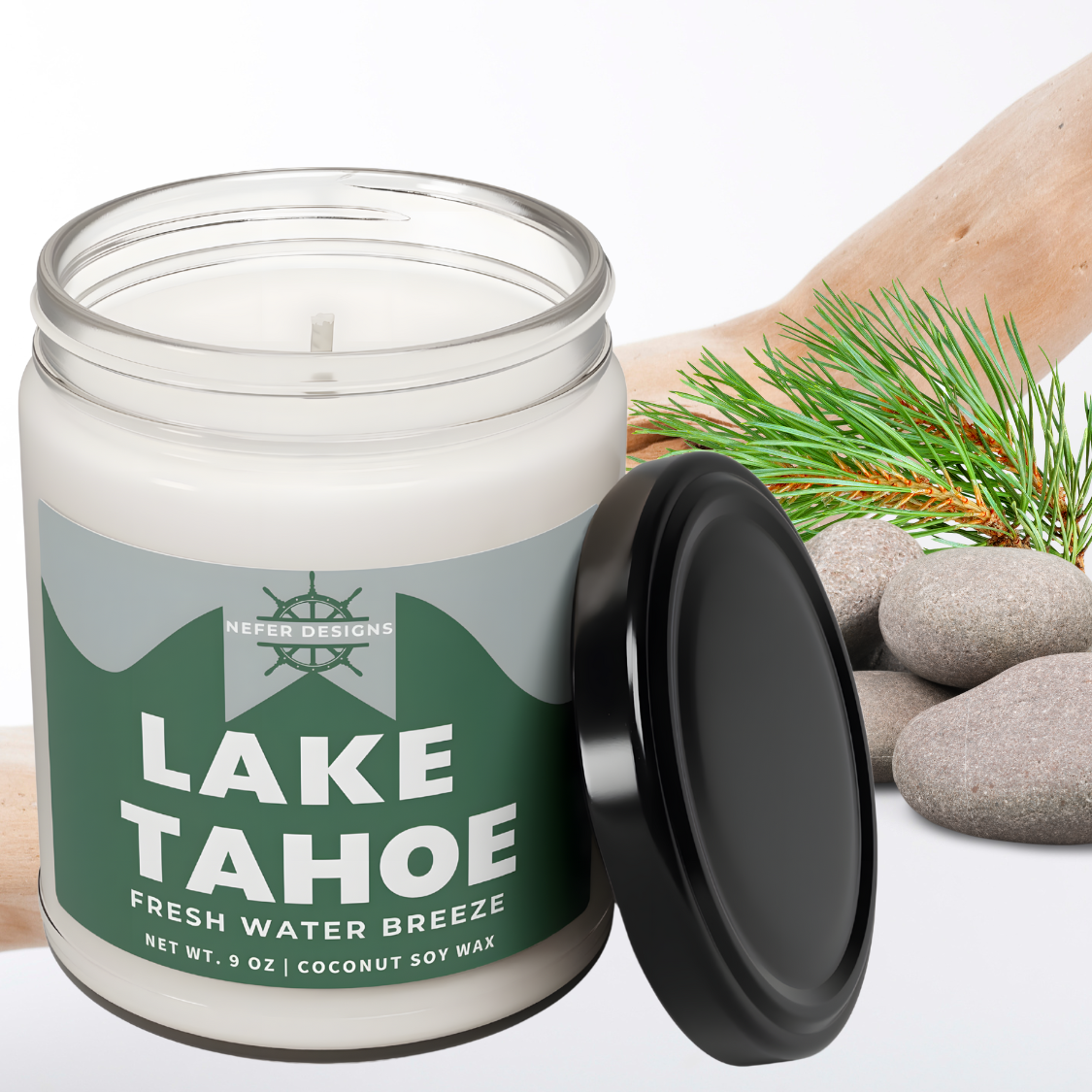 Lake Tahoe Soy Candle | Crisp Mountain Air & Lakeside Vibes