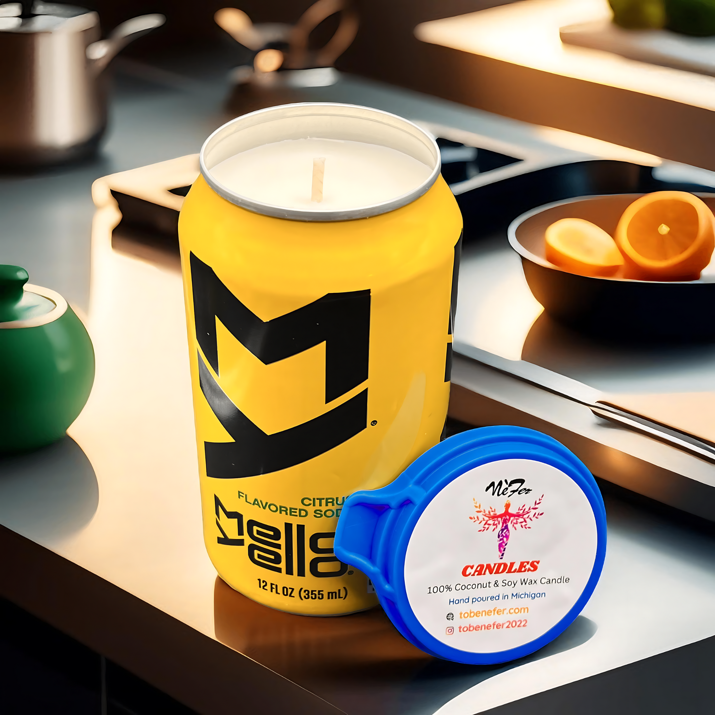 Mello Yello Soda Can Candle