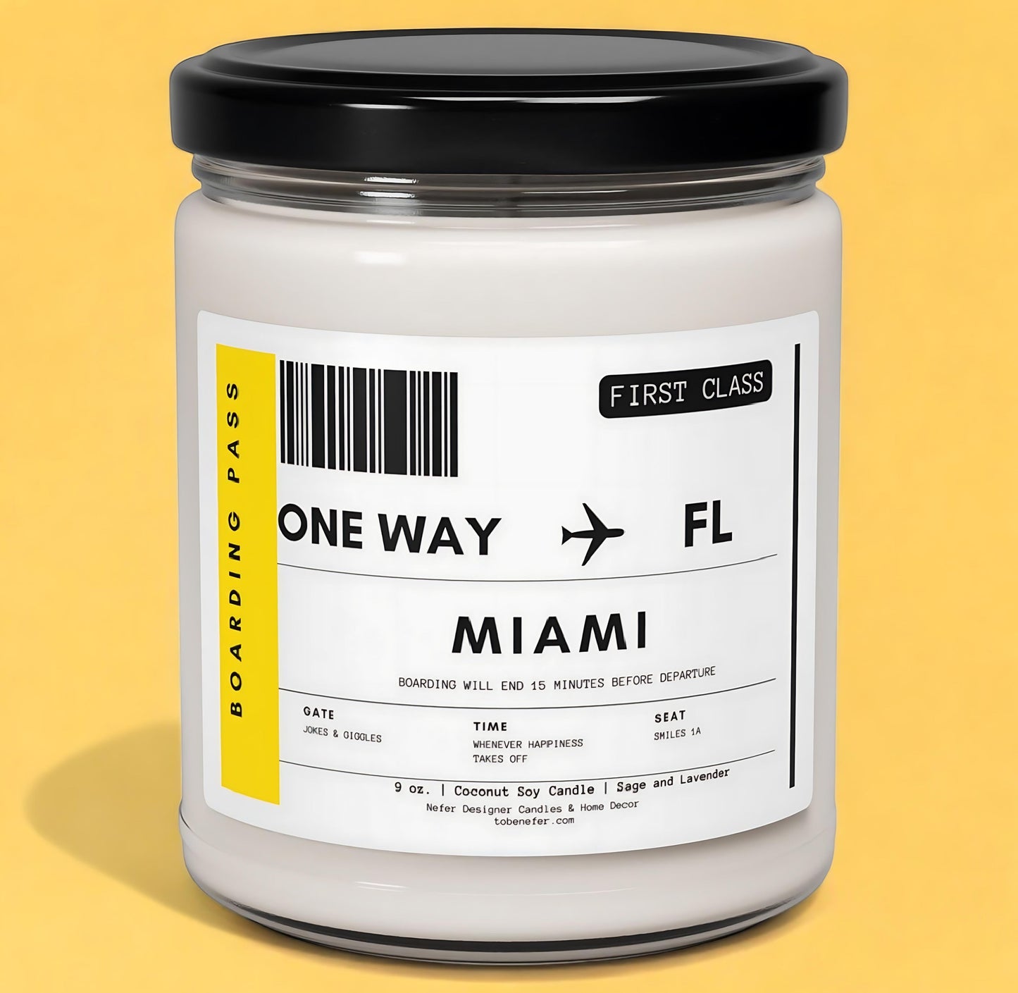 Florida Miami State candle