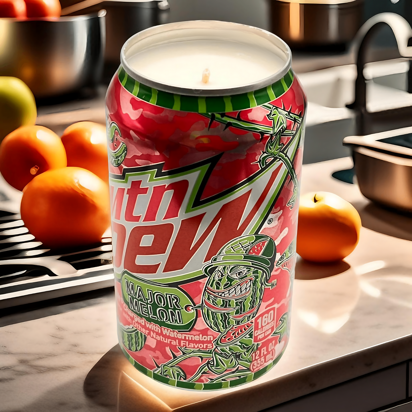 Major Melon Mountain Dew Can Candle