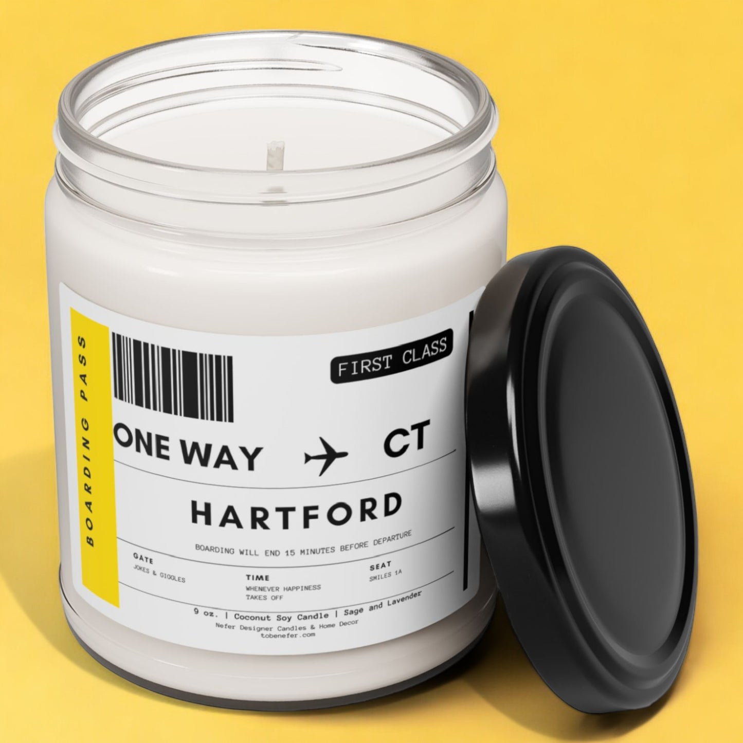 Connecticut Hartford state candle