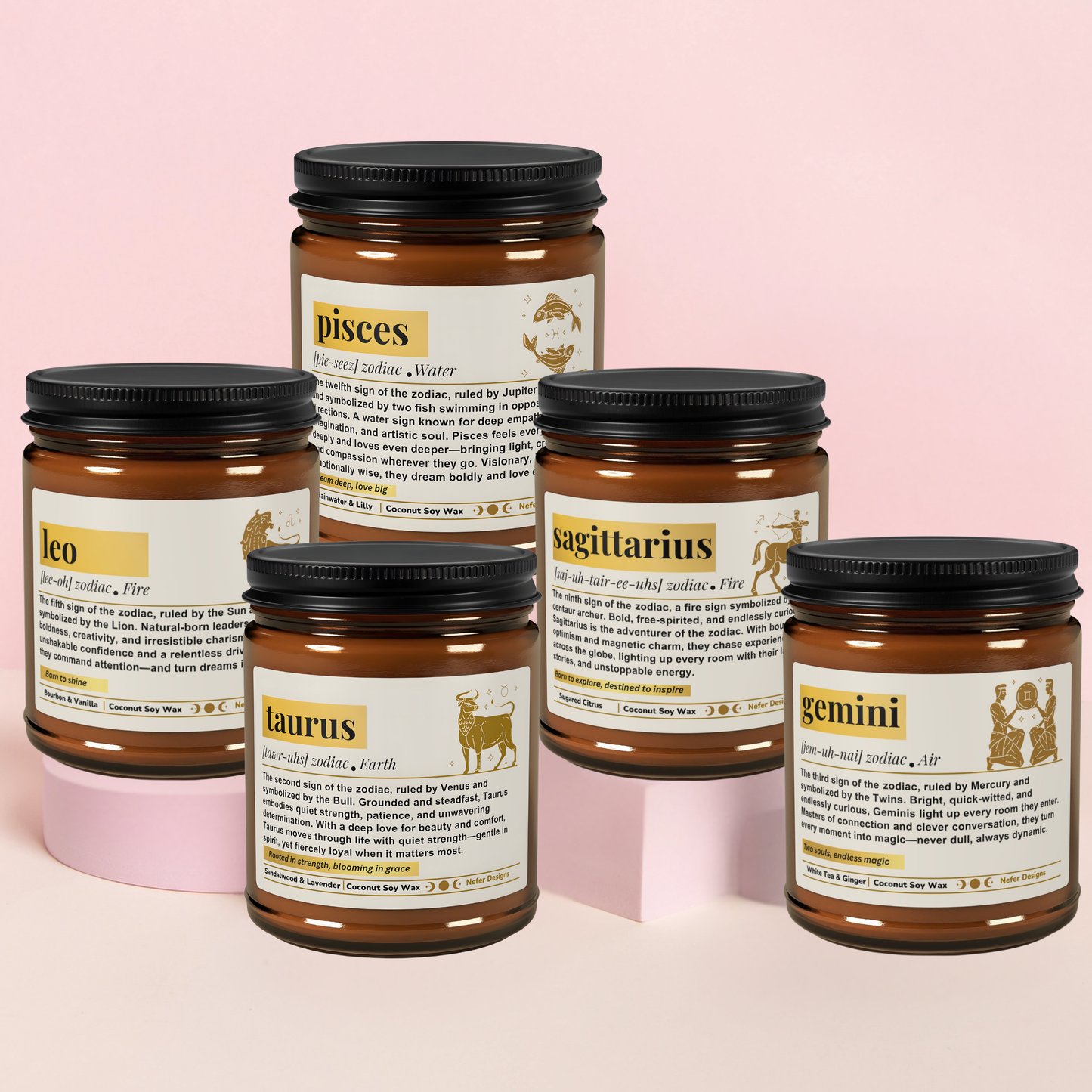 Sample picture for the zodiac candle collection