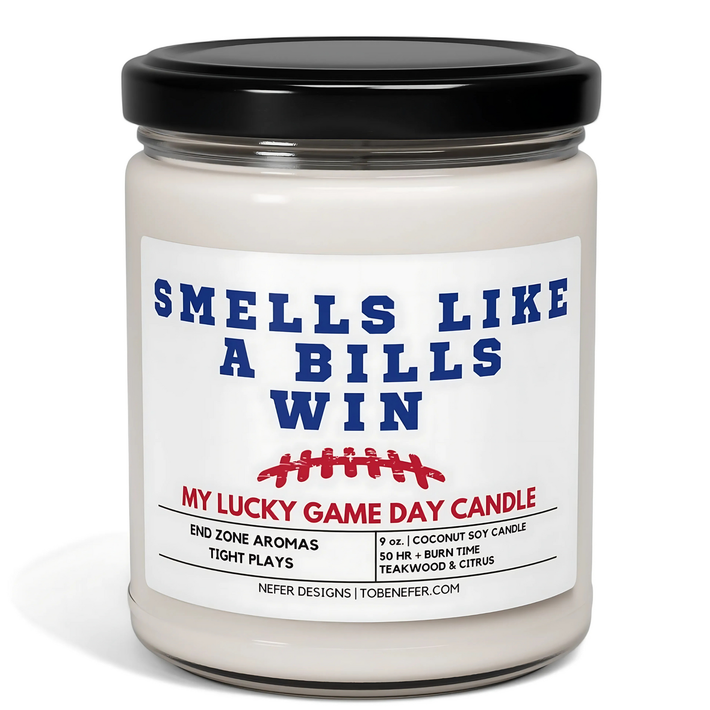 smells like a bills win my lucky game day candle 1