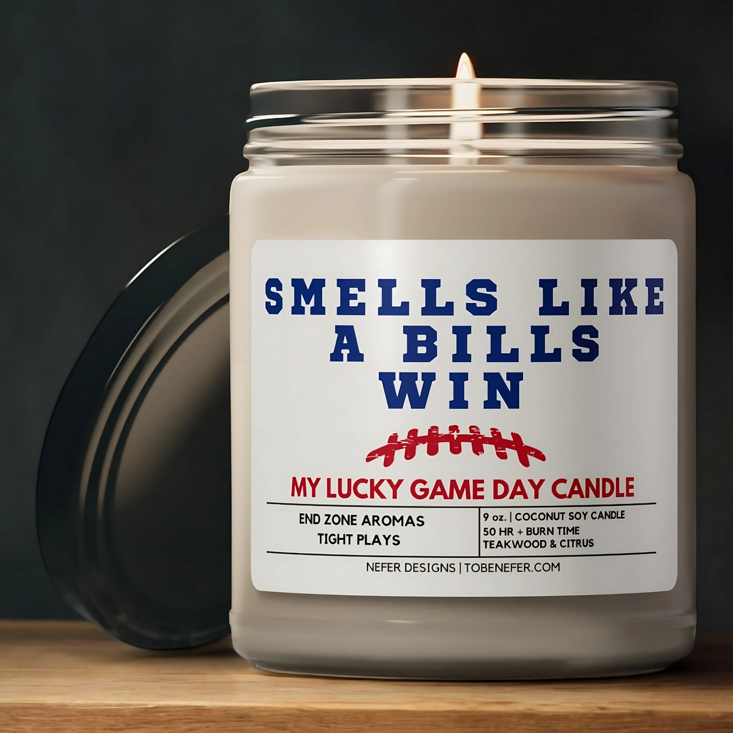 smells like a bills win my lucky game day candle 3