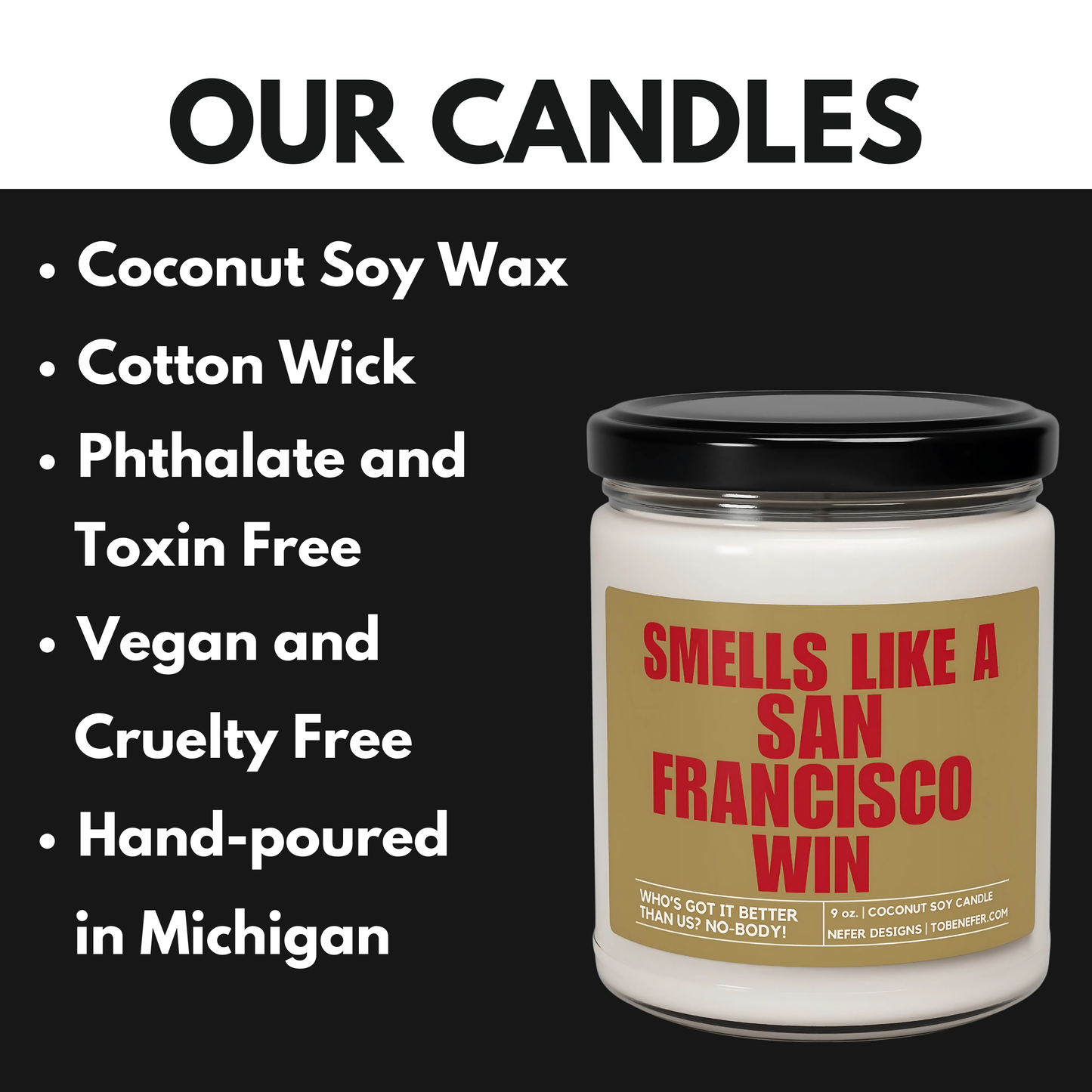San Francisco Sport Themed Candle gift