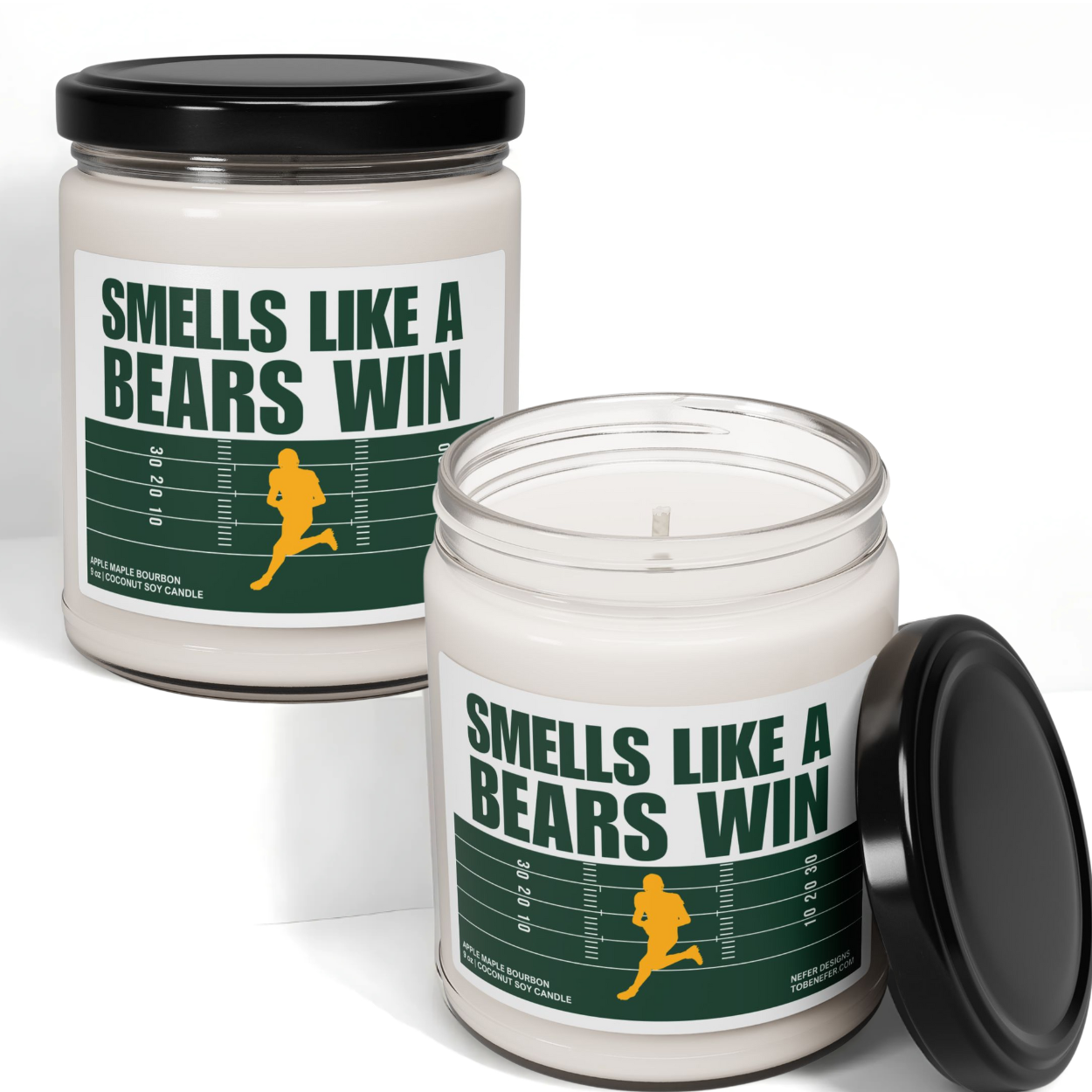 Smells Like a Baylor Bears Win Candle – Green and Gold Sports-Themed Candle for Baylor University Fans, Perfect for Game Day Atmosphere and Gifting.