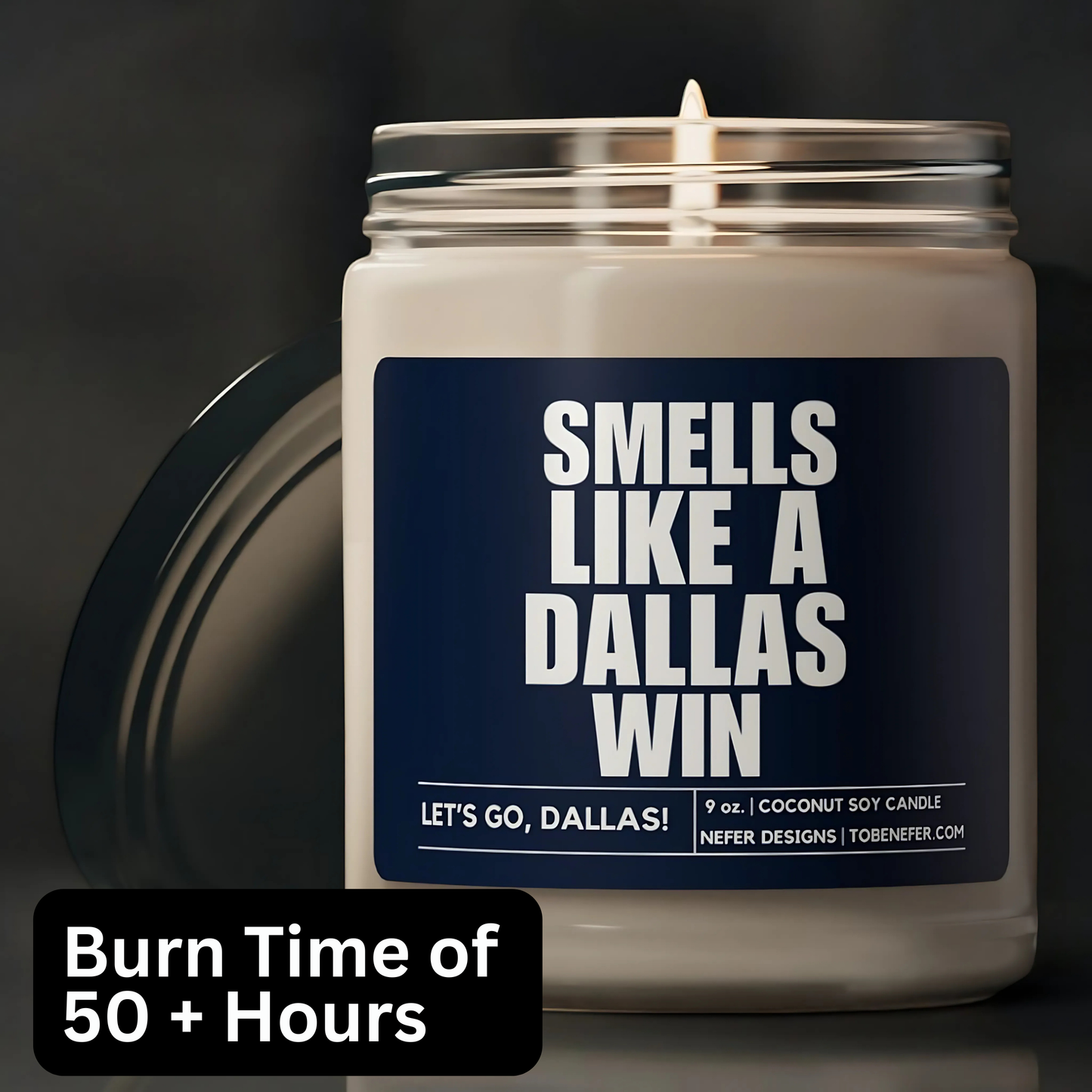 Dallas Cowboys sports fan candle gift