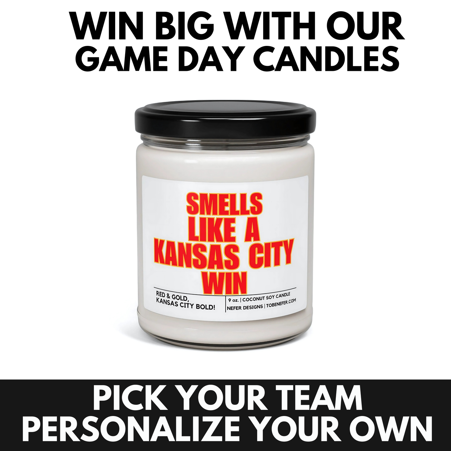 Kansas City Sports Themed Candle Gift