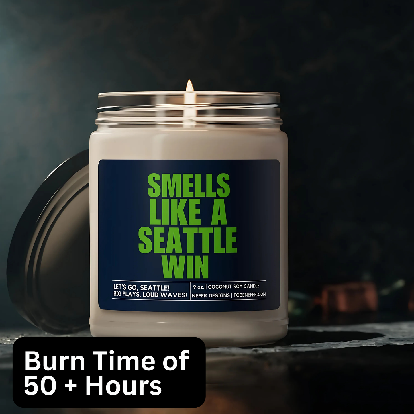 SeaHawks Football themed Candle Gift 1