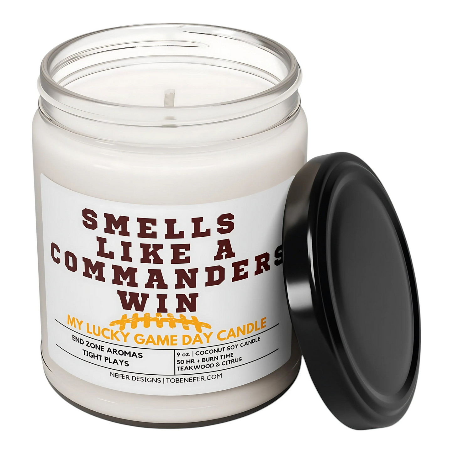 washington commanders win game day candle 2