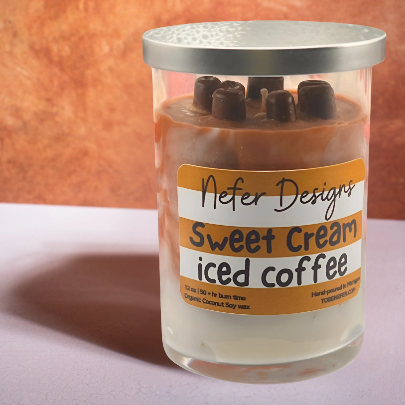 Sweet Cream Iced Coffee Candle | Realistic Aroma, Perfect Gift for Coffee Lovers