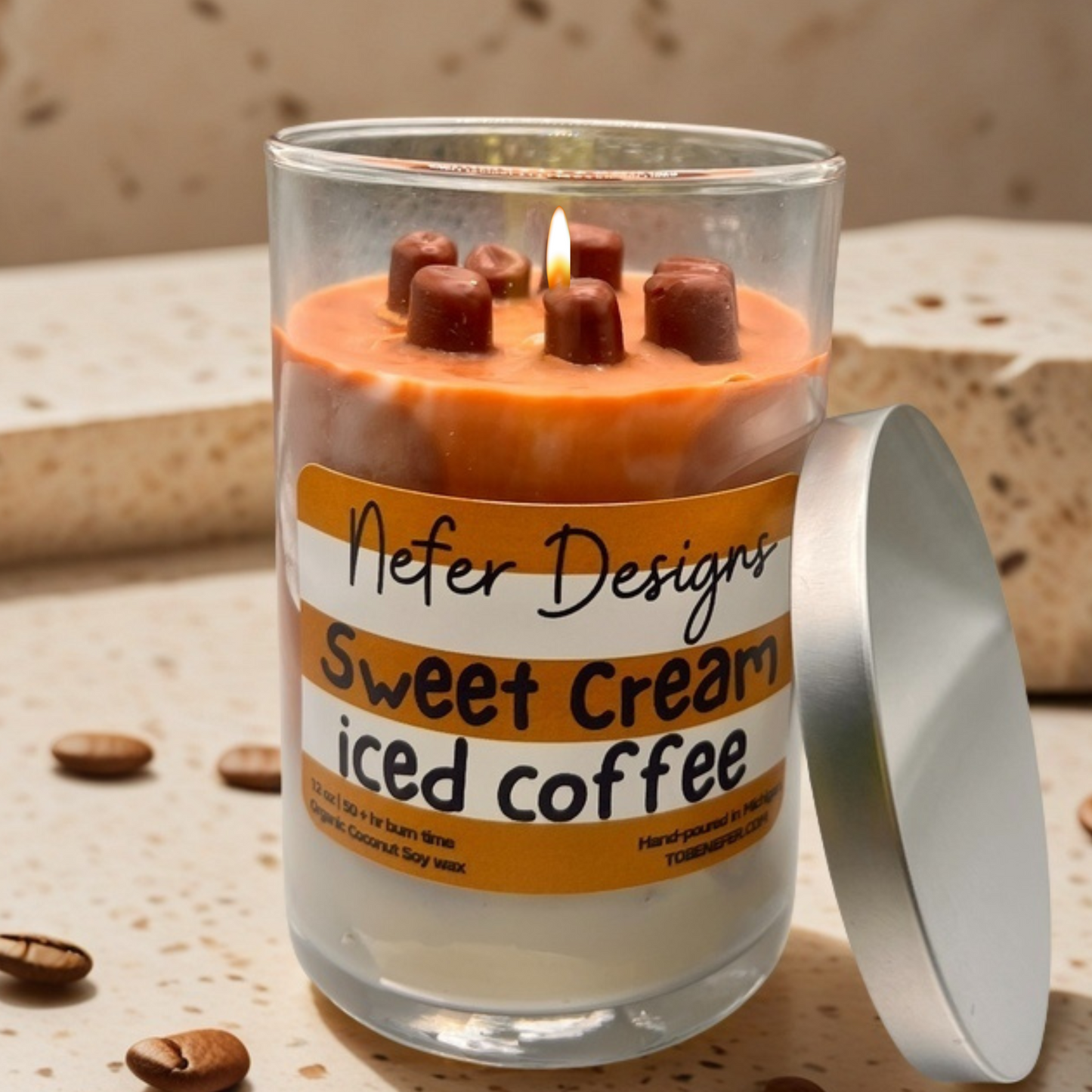 Sweet Cream Iced Coffee Candle | Realistic Aroma, Perfect Gift for Coffee Lovers