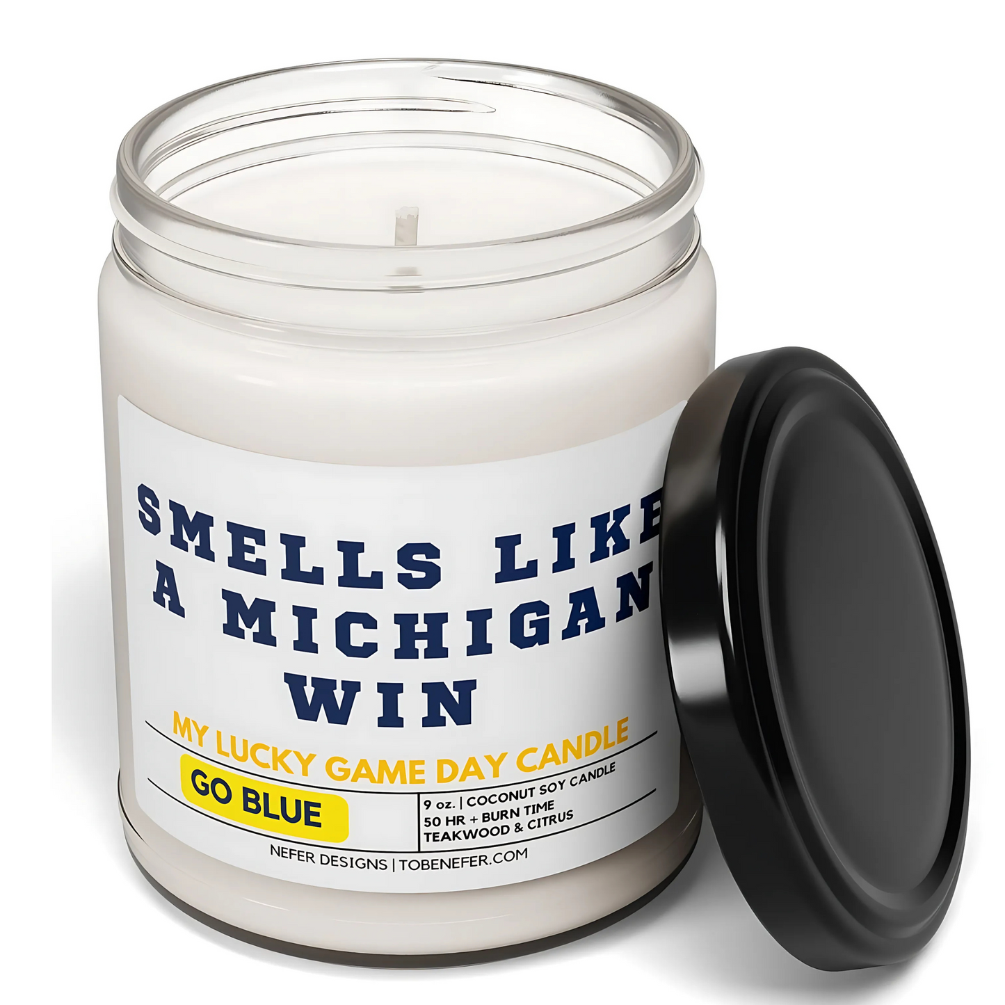 University of Michigan Lucky Game Day Candle 2