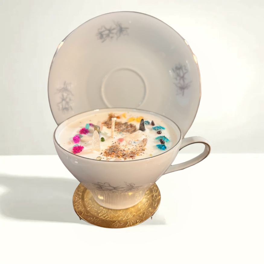 Refined Bavarian porcelain featuring soft grey hand-painted roses with silver trim—an elegant vintage treasure.