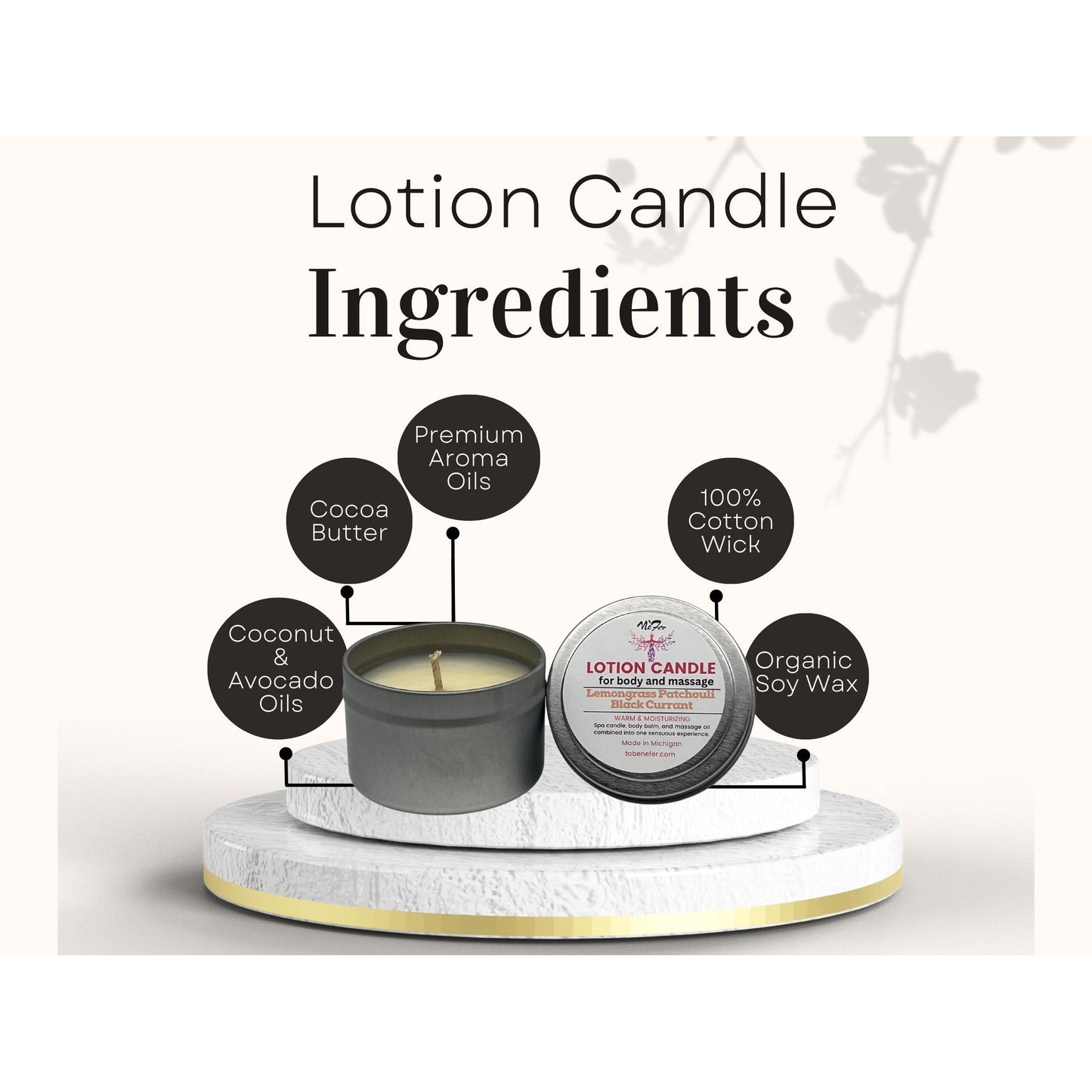 Lemongrass, Patchouli & Black Currant Lotion Candle | 4 oz