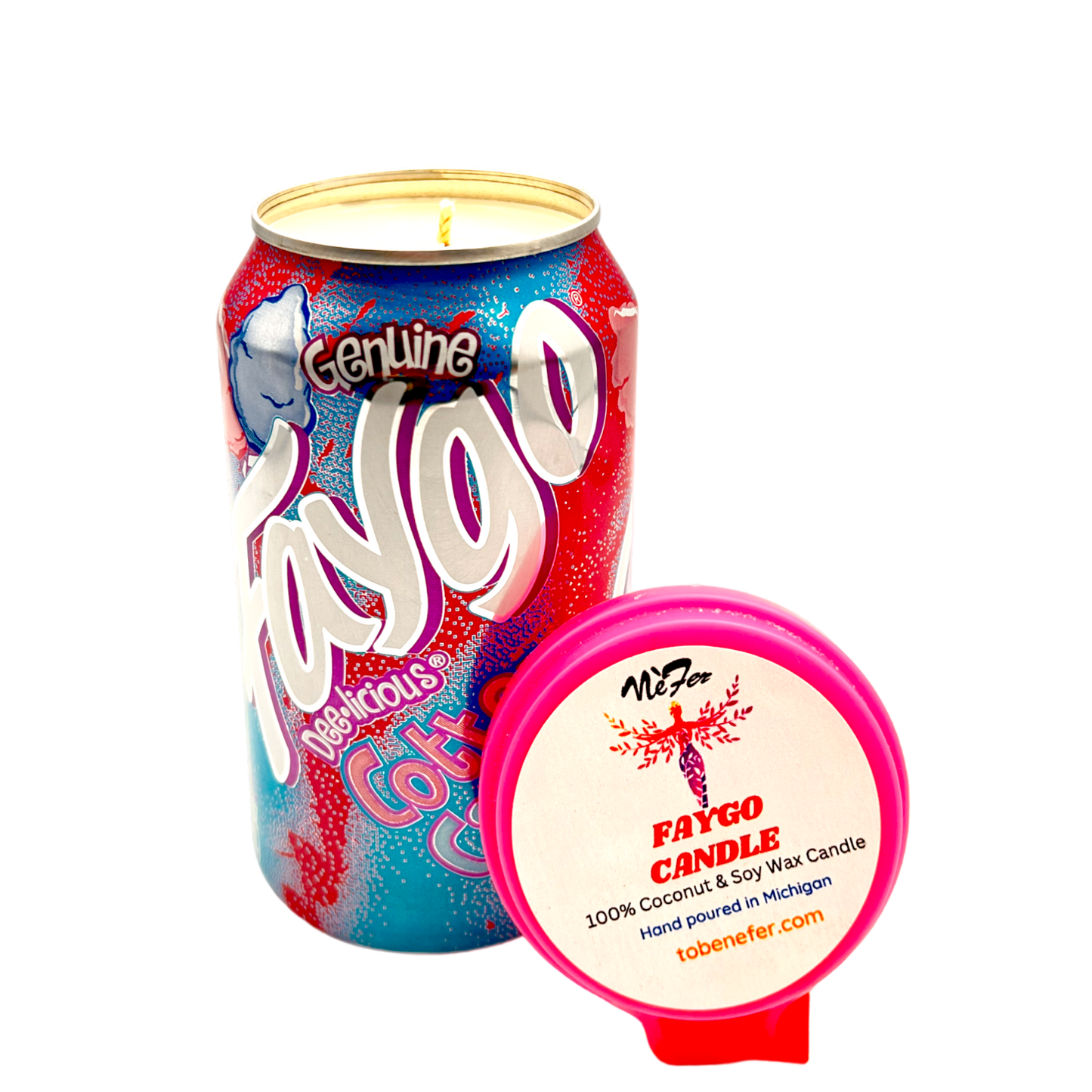 Faygo Cotton Candy Candle | 12 oz Can