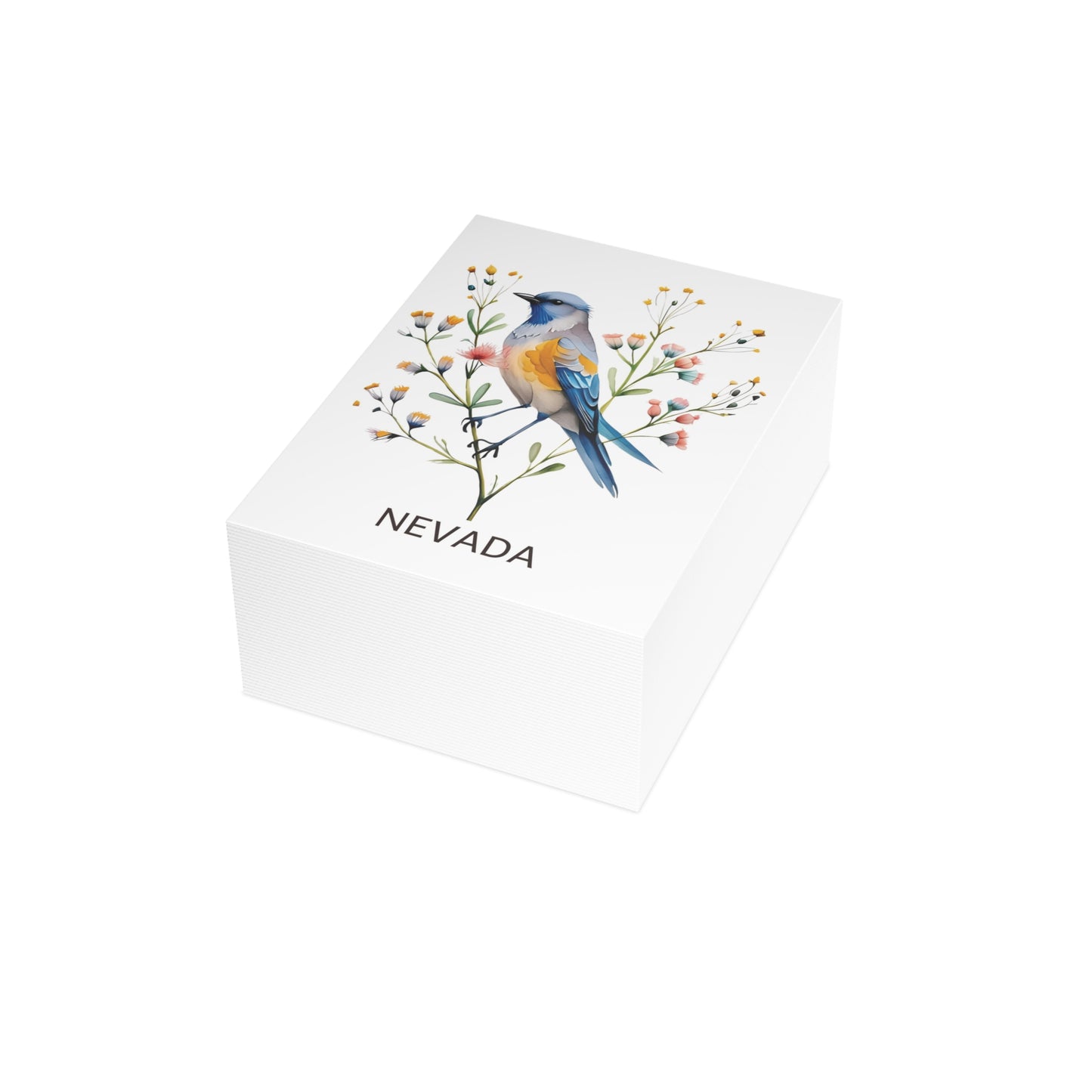 Nevada | Bluebird & Goldenrod Flowers | Home State Greeting Card