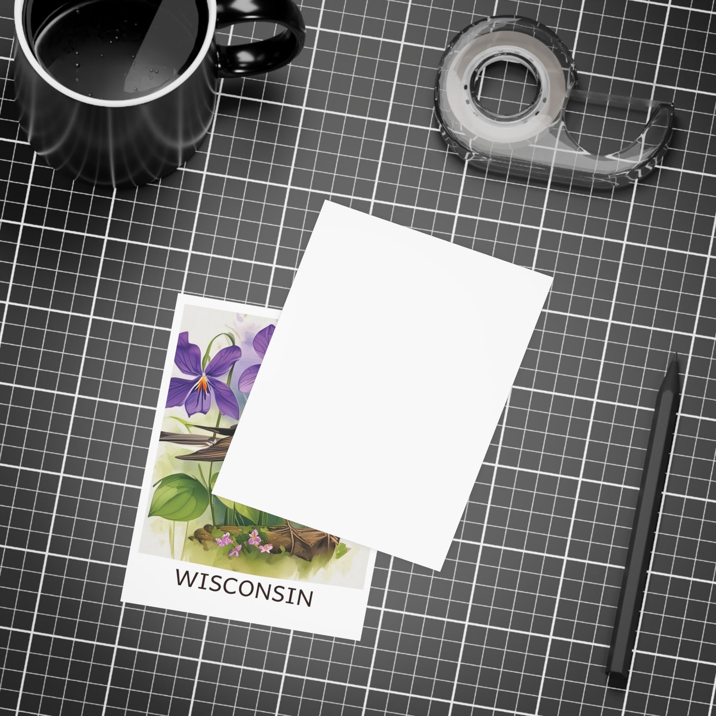 Wisconsin | Robin & Violets | Home State Greeting Card