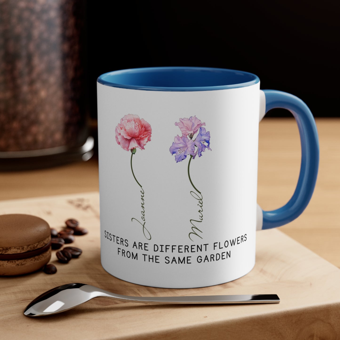 5 Different Color Sisters Garden Ceramic Mug