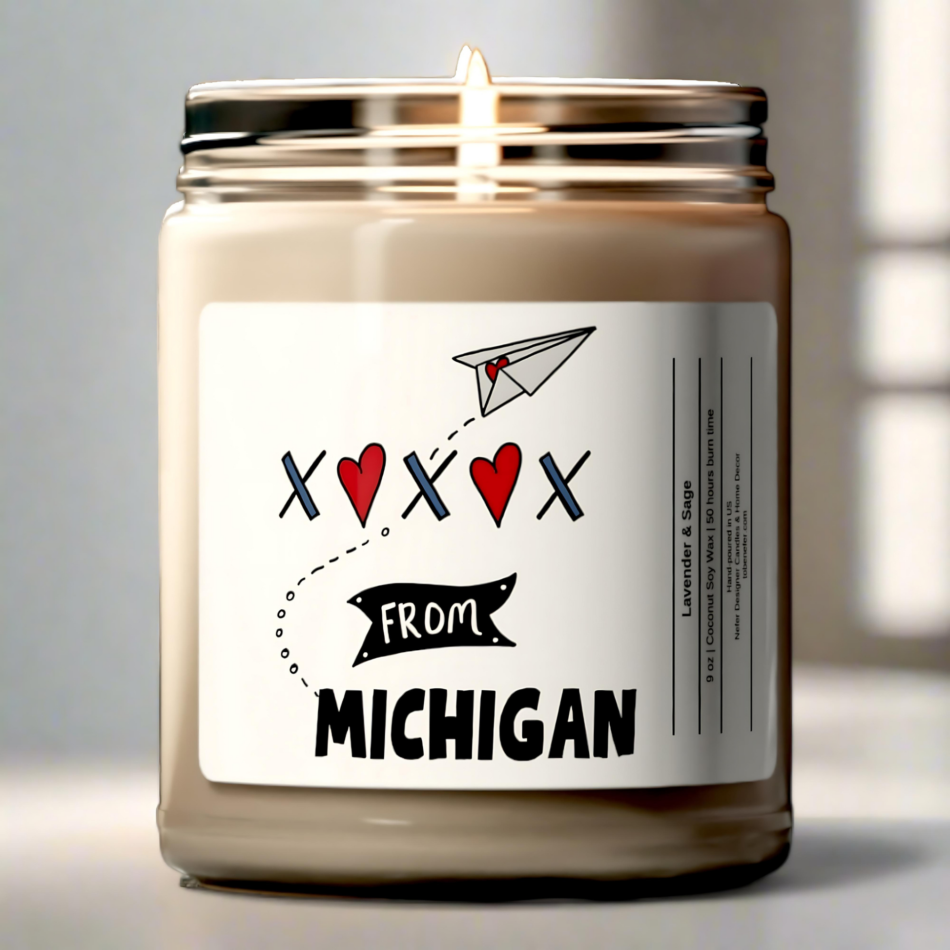 Love From Michigan | State Scented Candle