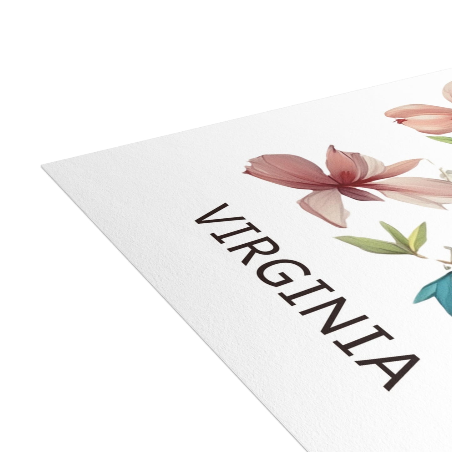 Virginia | Red Cardinal & Cherry Blossoms | Home State Greeting Card