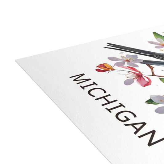 Michigan | Robin and Apple Blossom | Home State Greeting Card