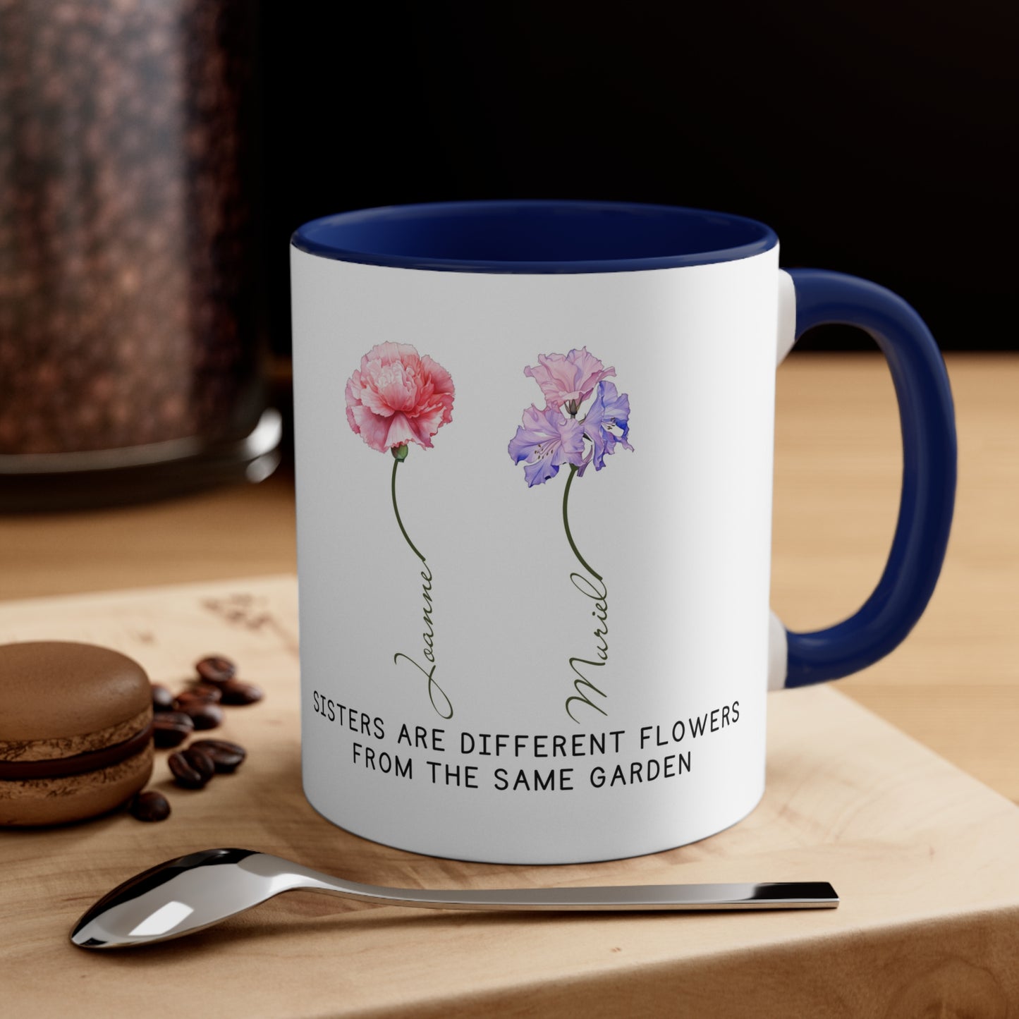 5 Different Color Sisters Garden Ceramic Mug