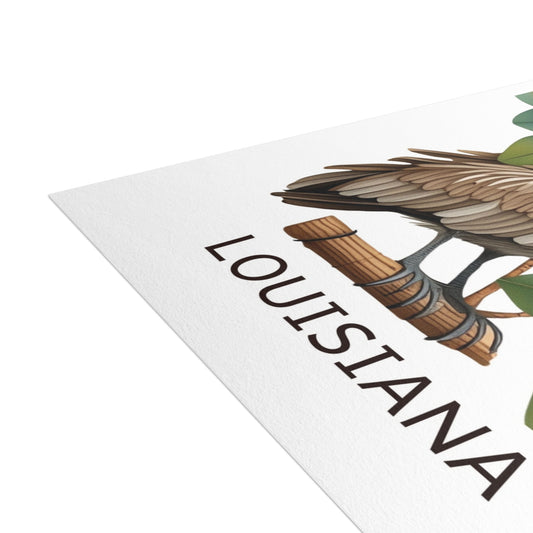 Louisiana| Brown Pelican & Magnolia Tree | Home State Greeting Card