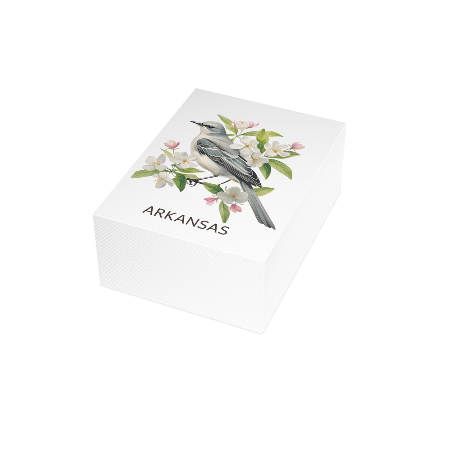 Arkansas | Mockingbird and Apple Blossom | Home State Greeting Card