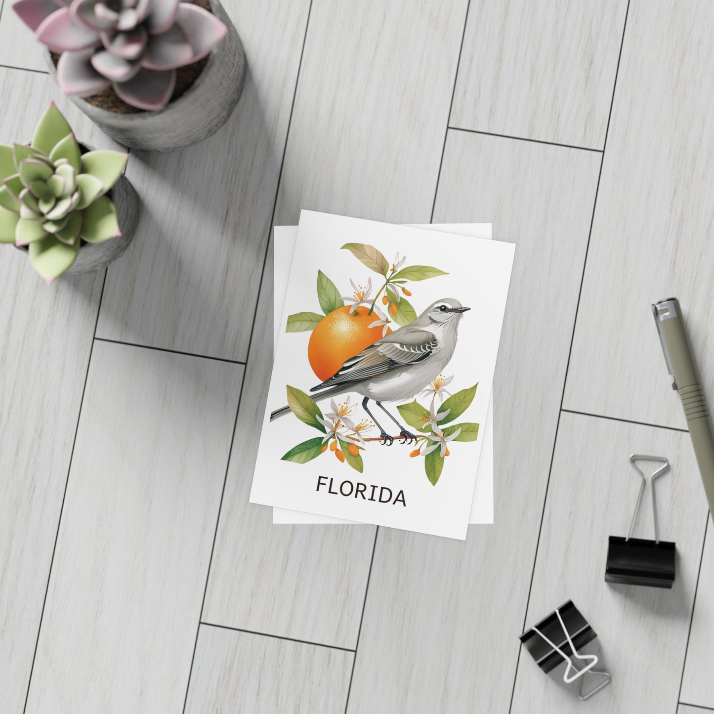 Florida | Mockingbird & Orange Blossoms | Home State Greeting Card