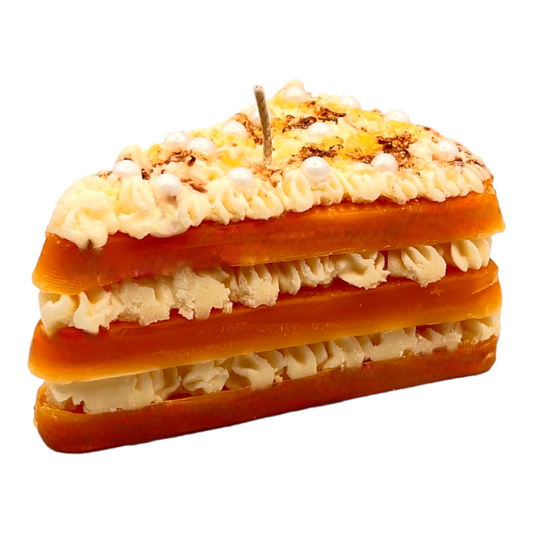 Orange Cake Slice Candle