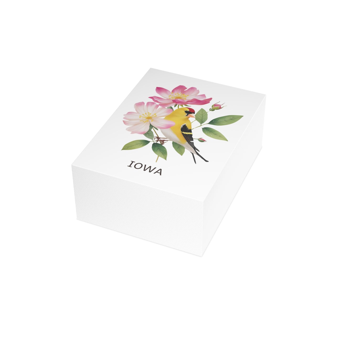 Iowa | Goldfinch & Prairie Rose | Home State Greeting Card