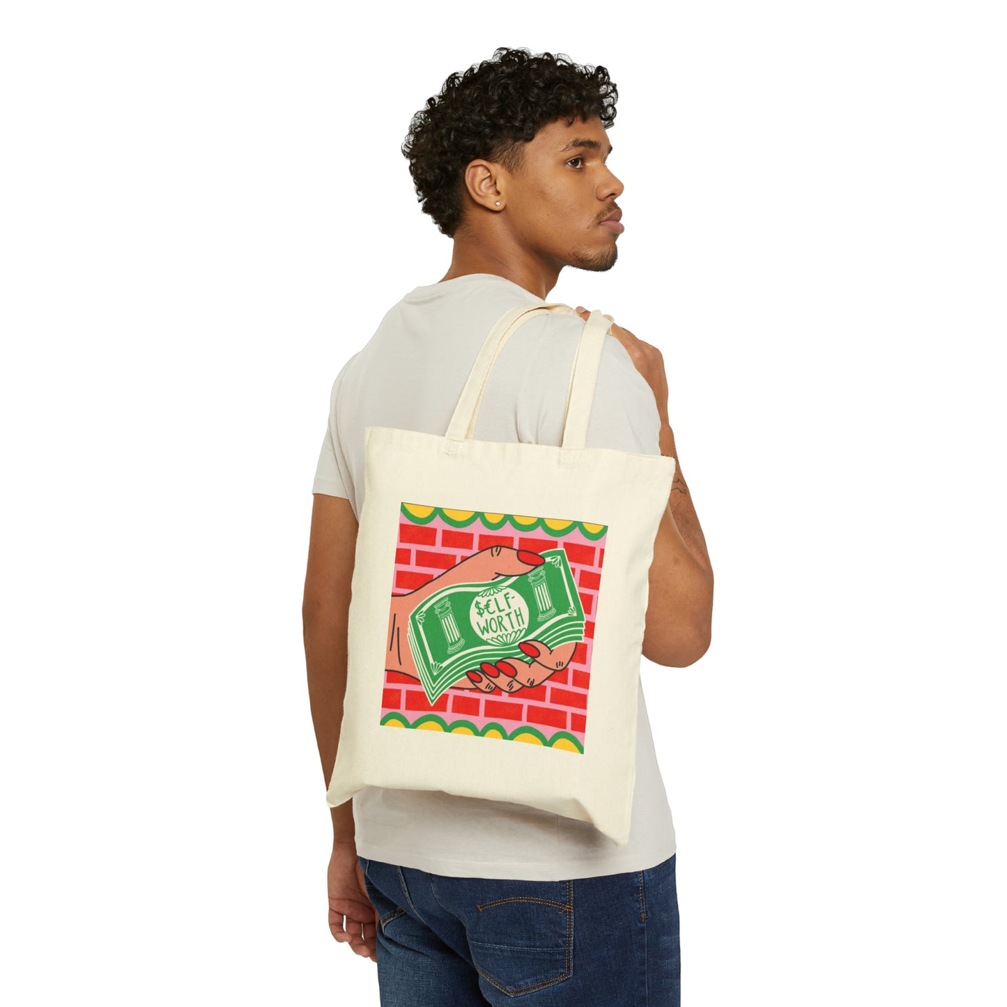 Self Worth | Cotton Canvas Tote Bag