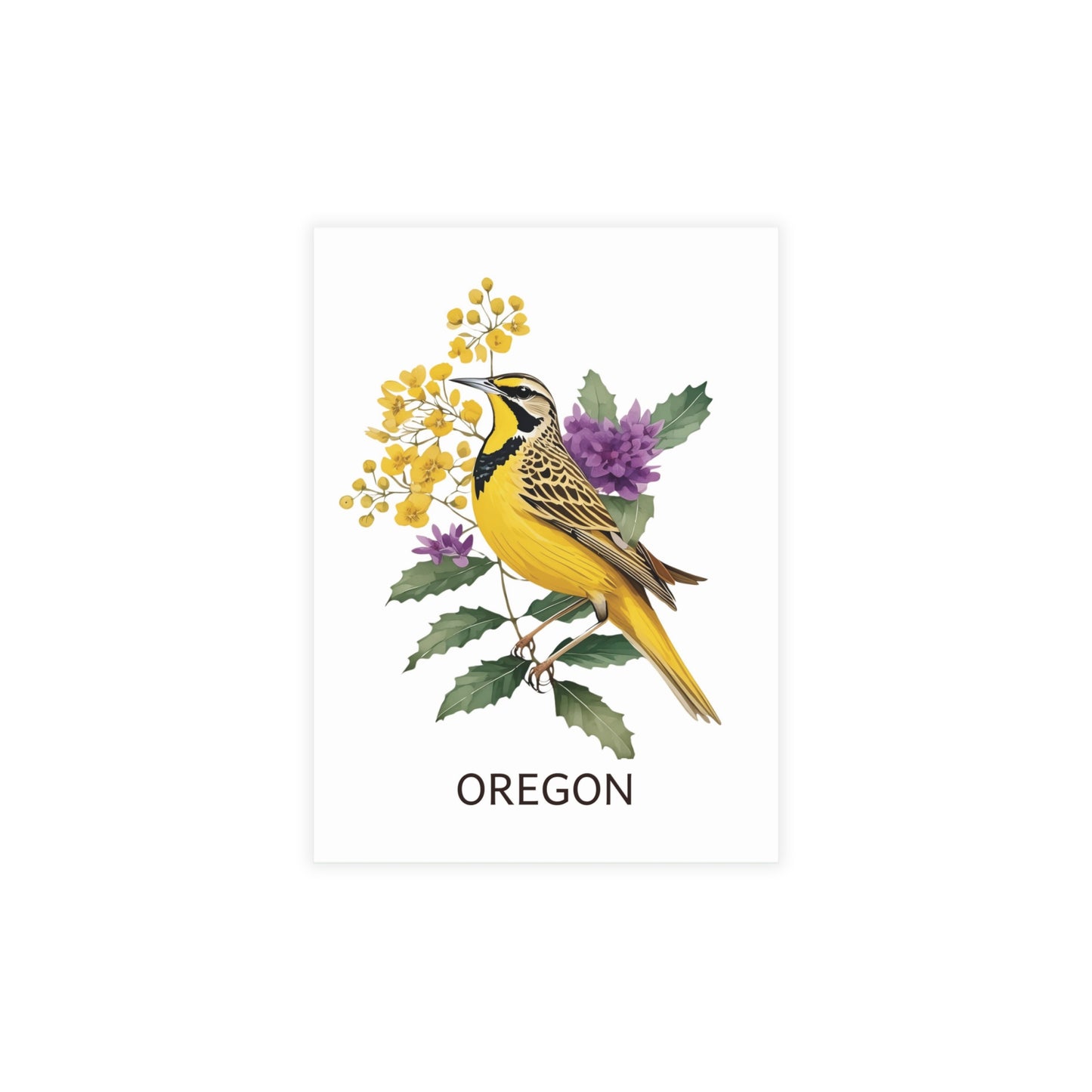 Oregon | Meadowlark & Oregon Grape | Home State Greeting Card