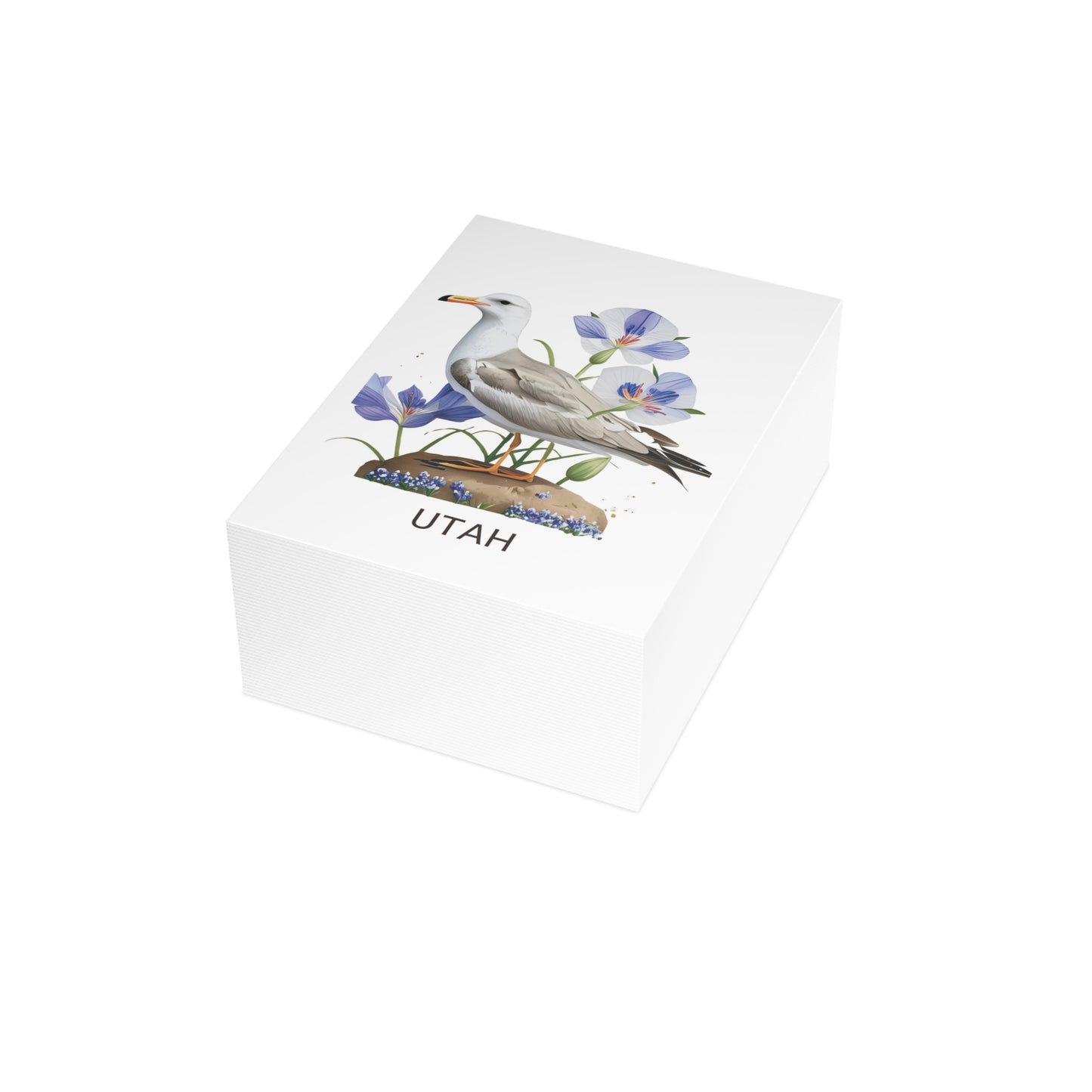 Utah | Gull & White Flowers | Home State Greeting Card