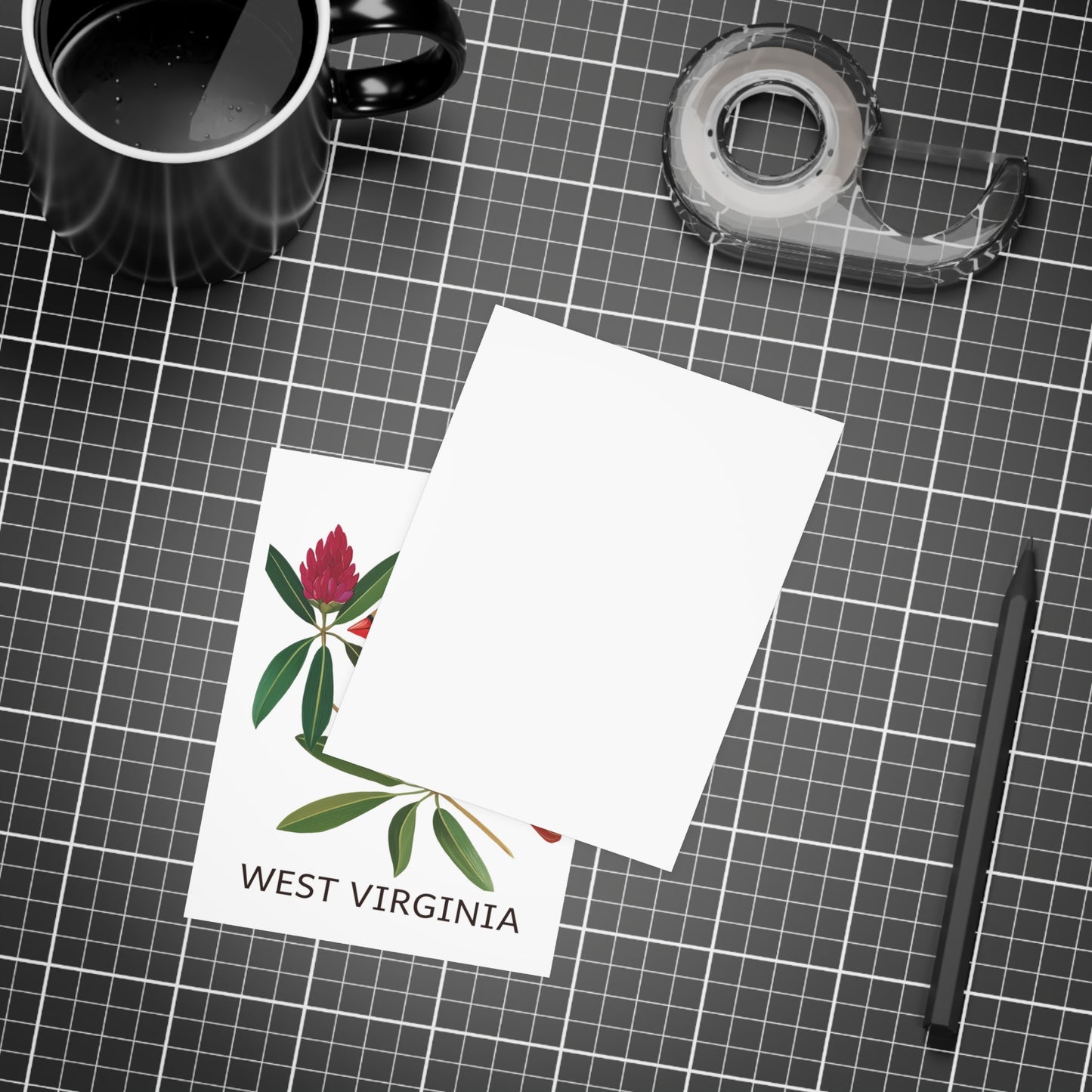 West Virginia | Cardinal & Rhododendrons | Home State Greeting Card