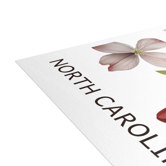 North Carolina | Cardinal & Dogwood Tree | Home State Greeting Card