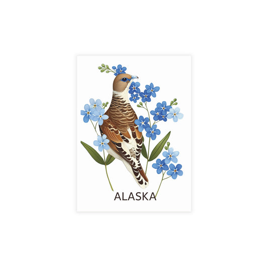 Alaska | State Bird and Flower | Home State Greeting Card