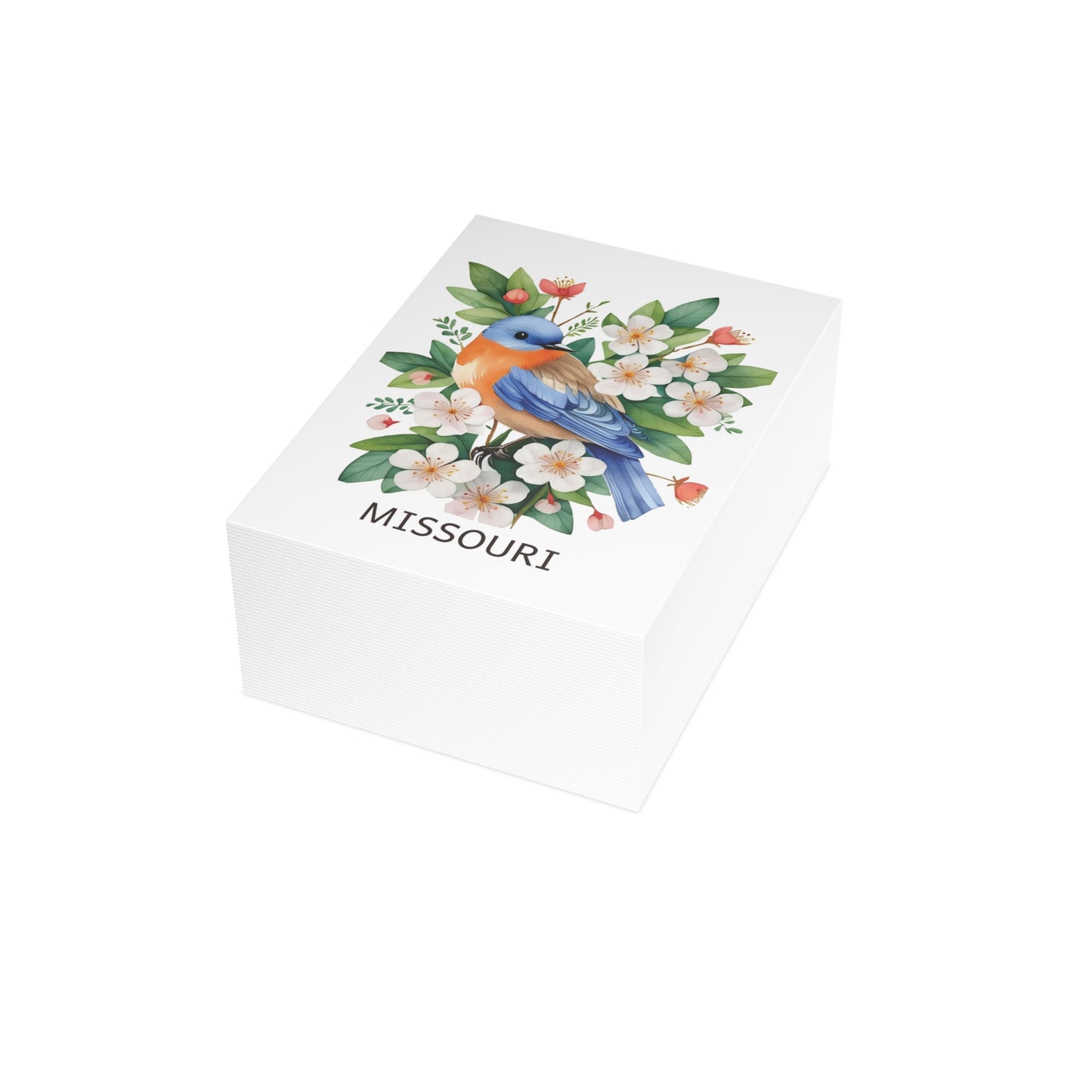 Missouri | Bluebird & Hawthorn Flowers | Home State Greeting Card