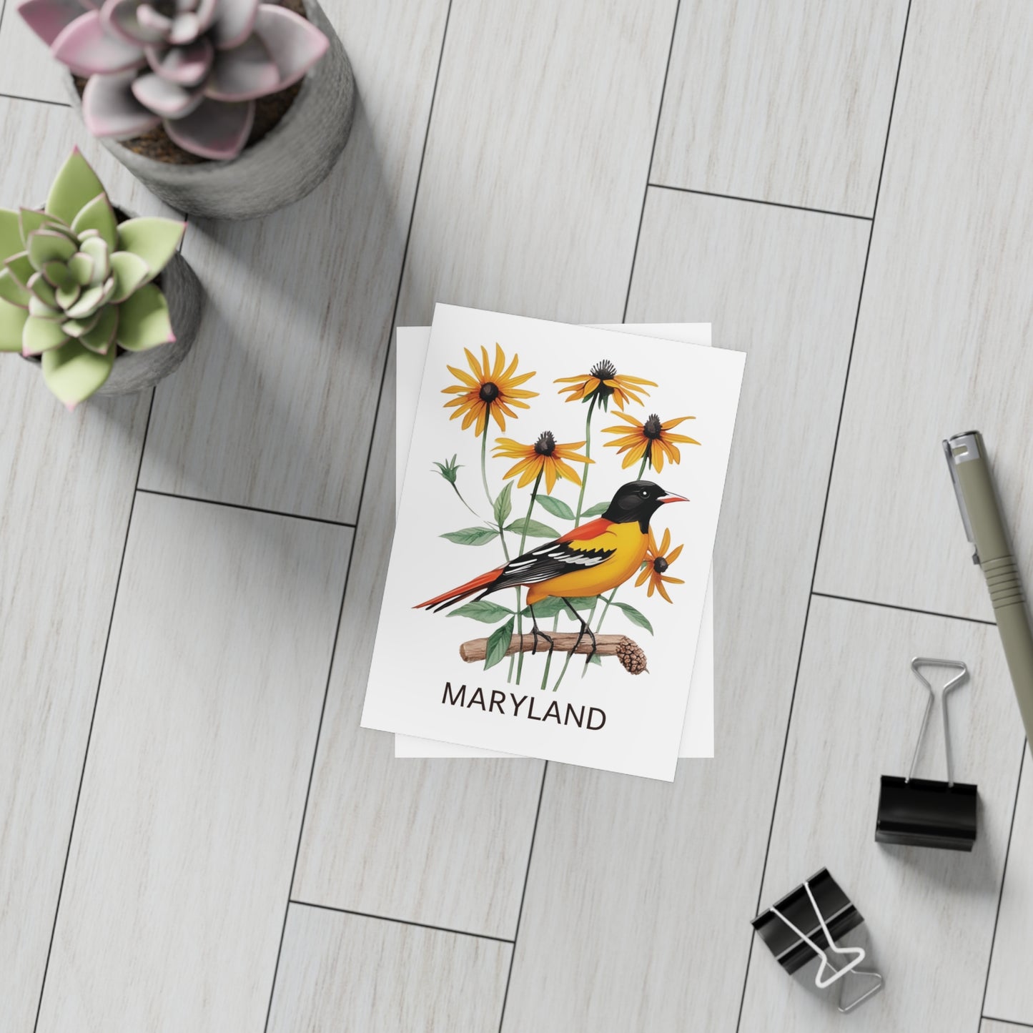 Maryland | Oriole & Black-eyed Susan | Home State Greeting Card