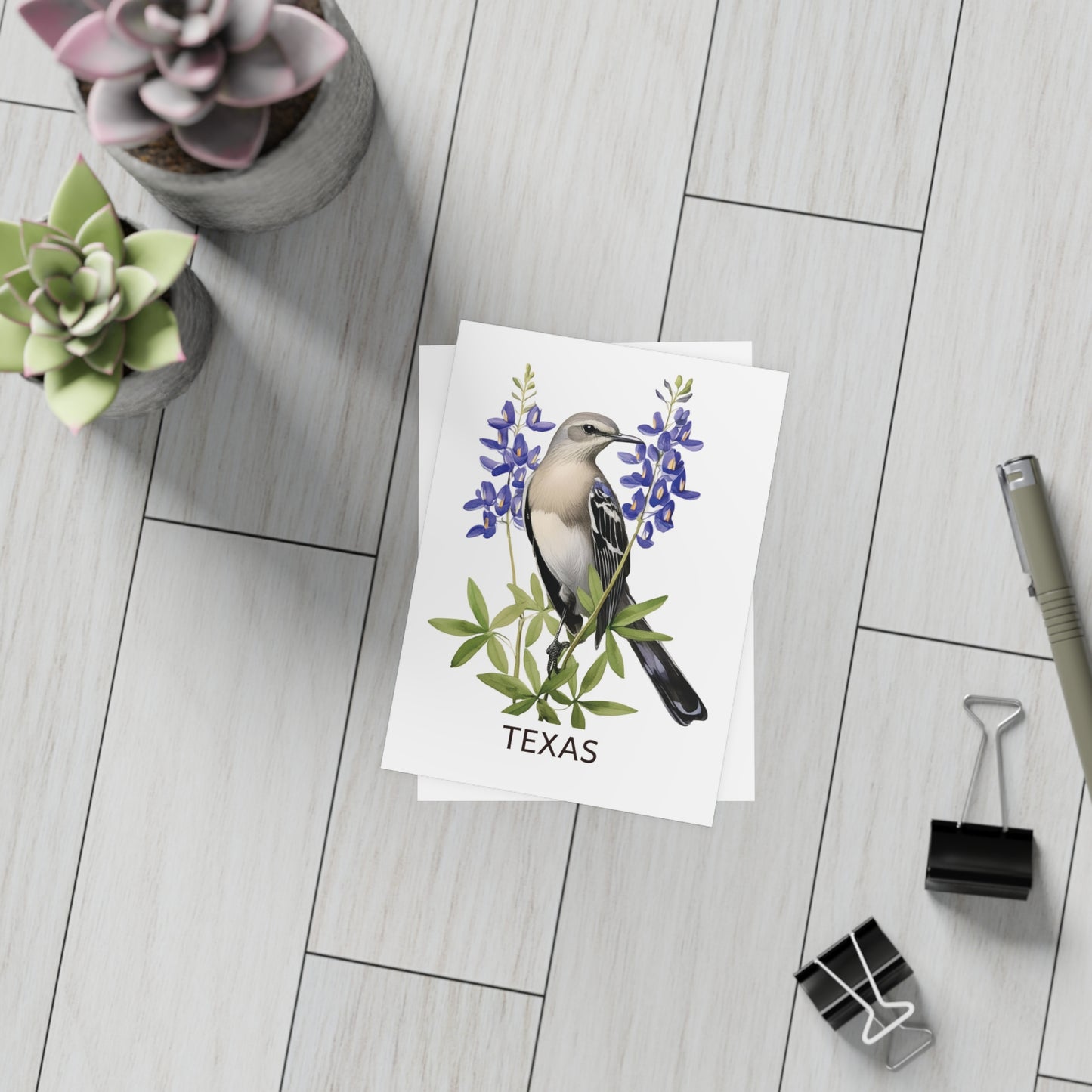 Texas | Mockingbird & Bluebonnets | Home State Greeting Card